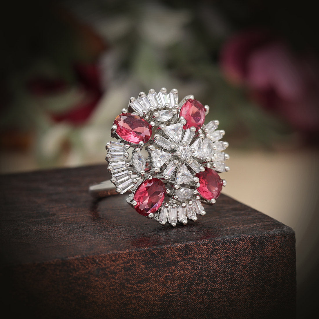 Rani Color American Diamond Finger Ring Jewellery GlitStudio