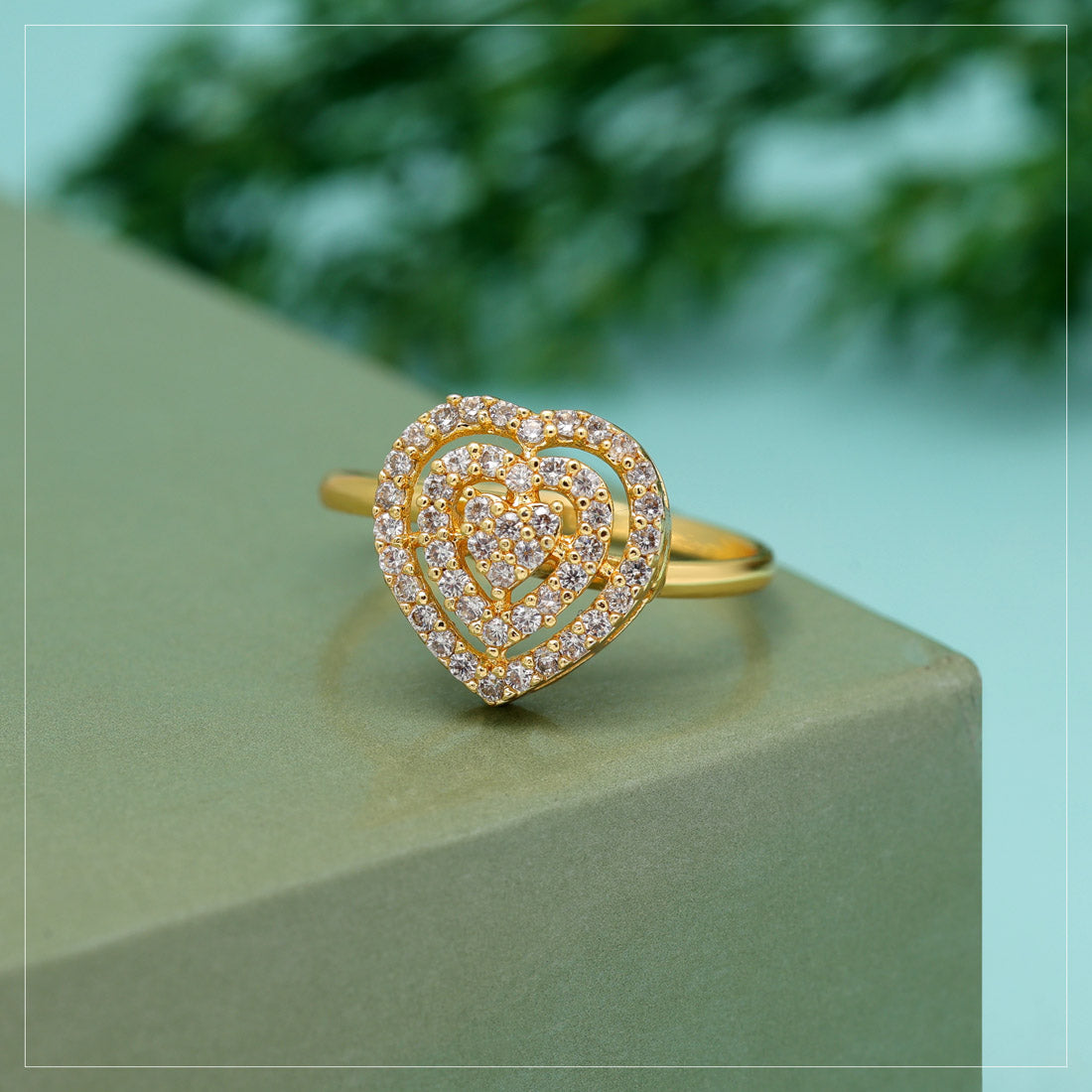 white Color American Diamond Finger Ring (ADR607WHT) Jewellery GetGlit