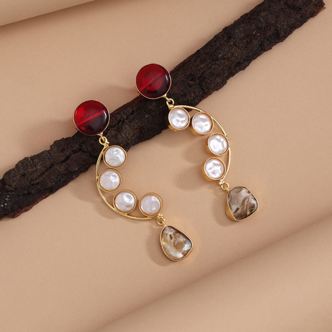 Maroon Color Amrapali Earrings Jewellery GetGlit