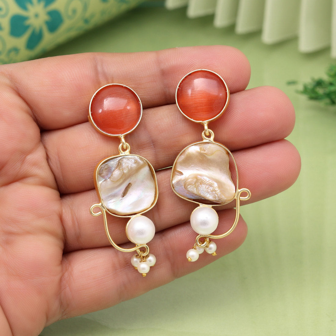 Brown Color Amrapali Earrings Jewellery GetGlit