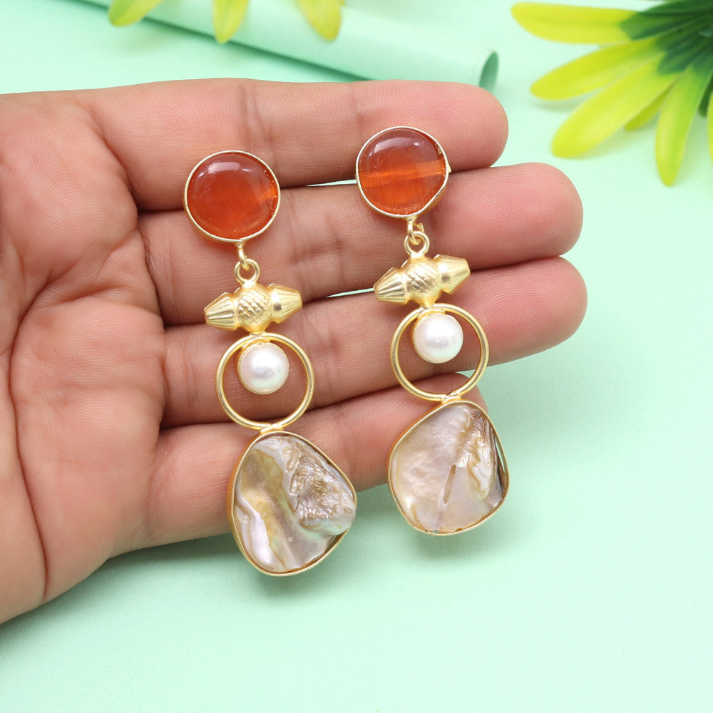 Cocoa Brown Color Amrapali Earrings Jewellery GetGlit