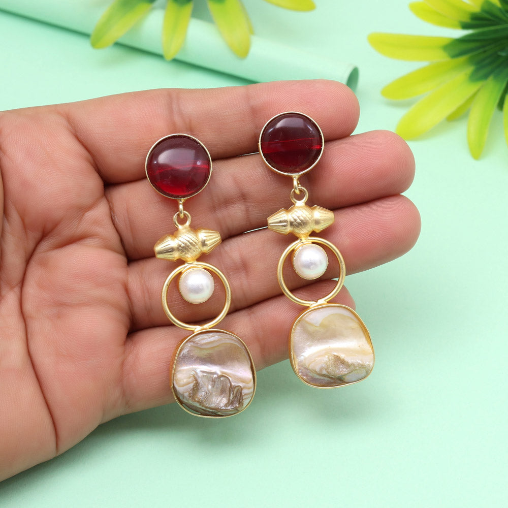 Royal Maroon Color Amrapali Earrings Jewellery GetGlit