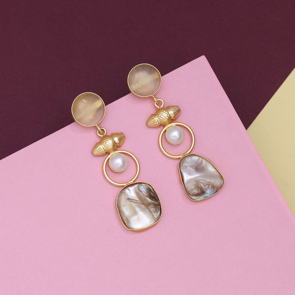 Snowy White Color Amrapali Earrings Jewellery GetGlit