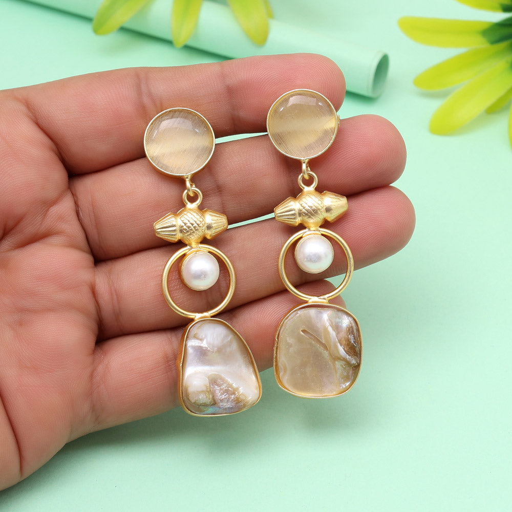 Snowy White Color Amrapali Earrings Jewellery GetGlit