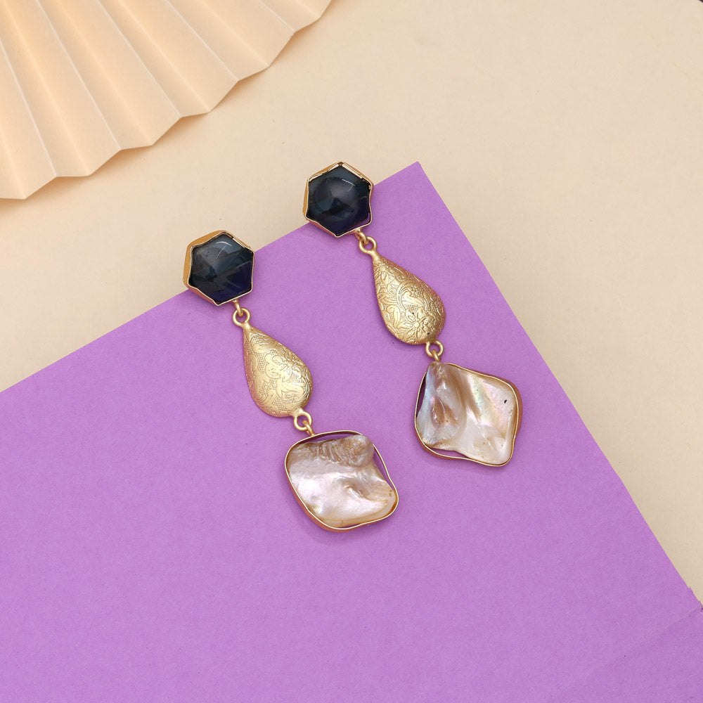Cerulean Blue Color Amrapali Earrings Jewellery GetGlit