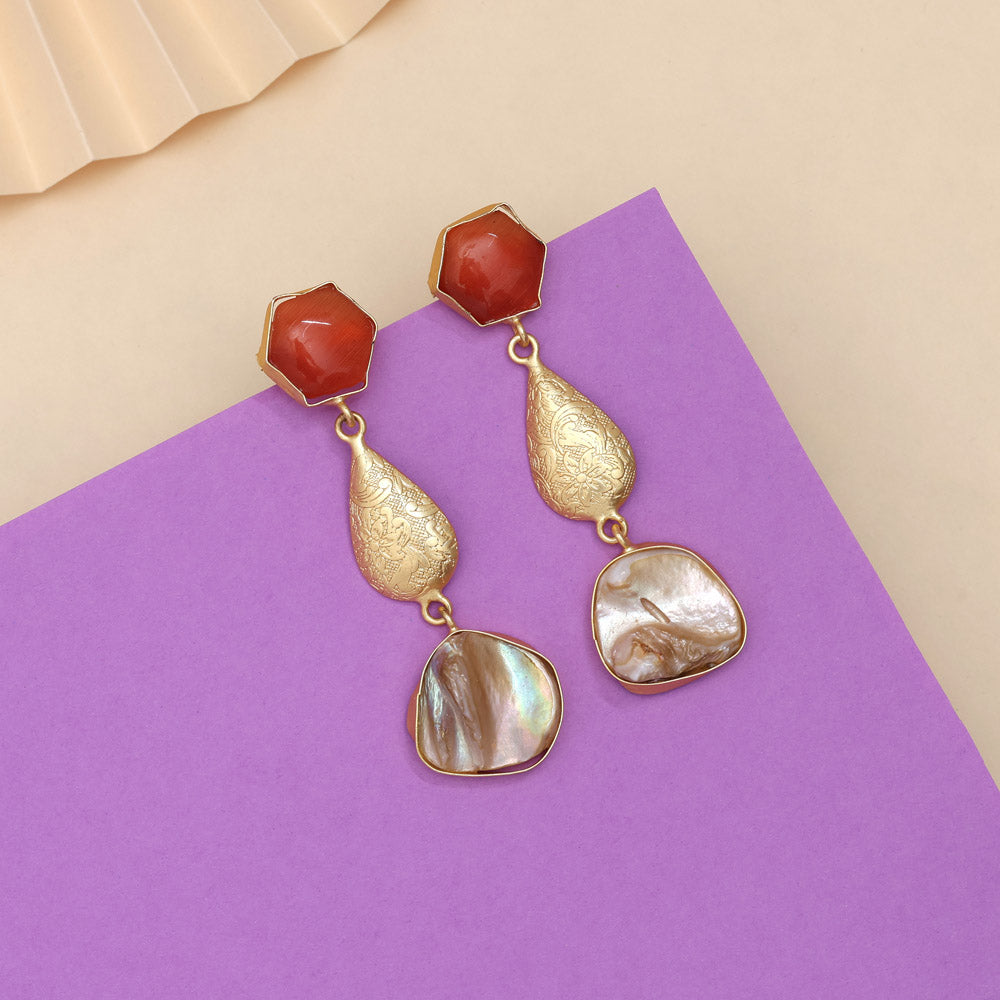 Rustic Brown Color Amrapali Earrings Jewellery GetGlit