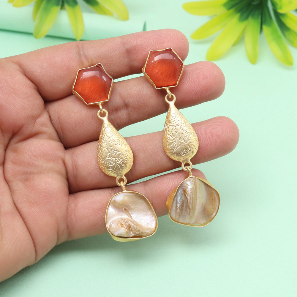 Rustic Brown Color Amrapali Earrings Jewellery GetGlit