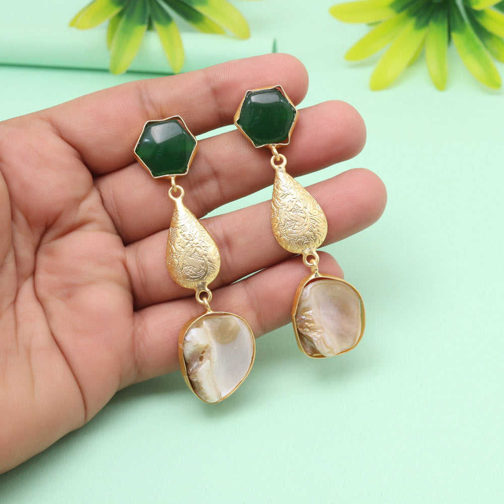 Spring Green Color Amrapali Earrings Jewellery GetGlit