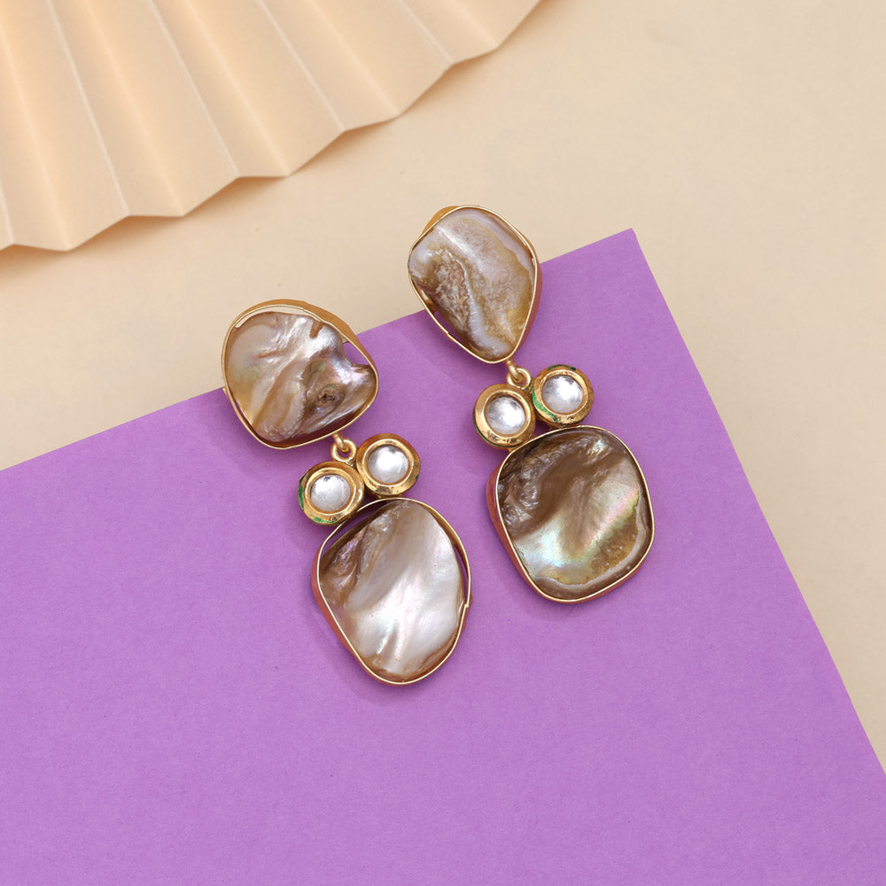 Silky White Color Amrapali Earrings Jewellery GetGlit