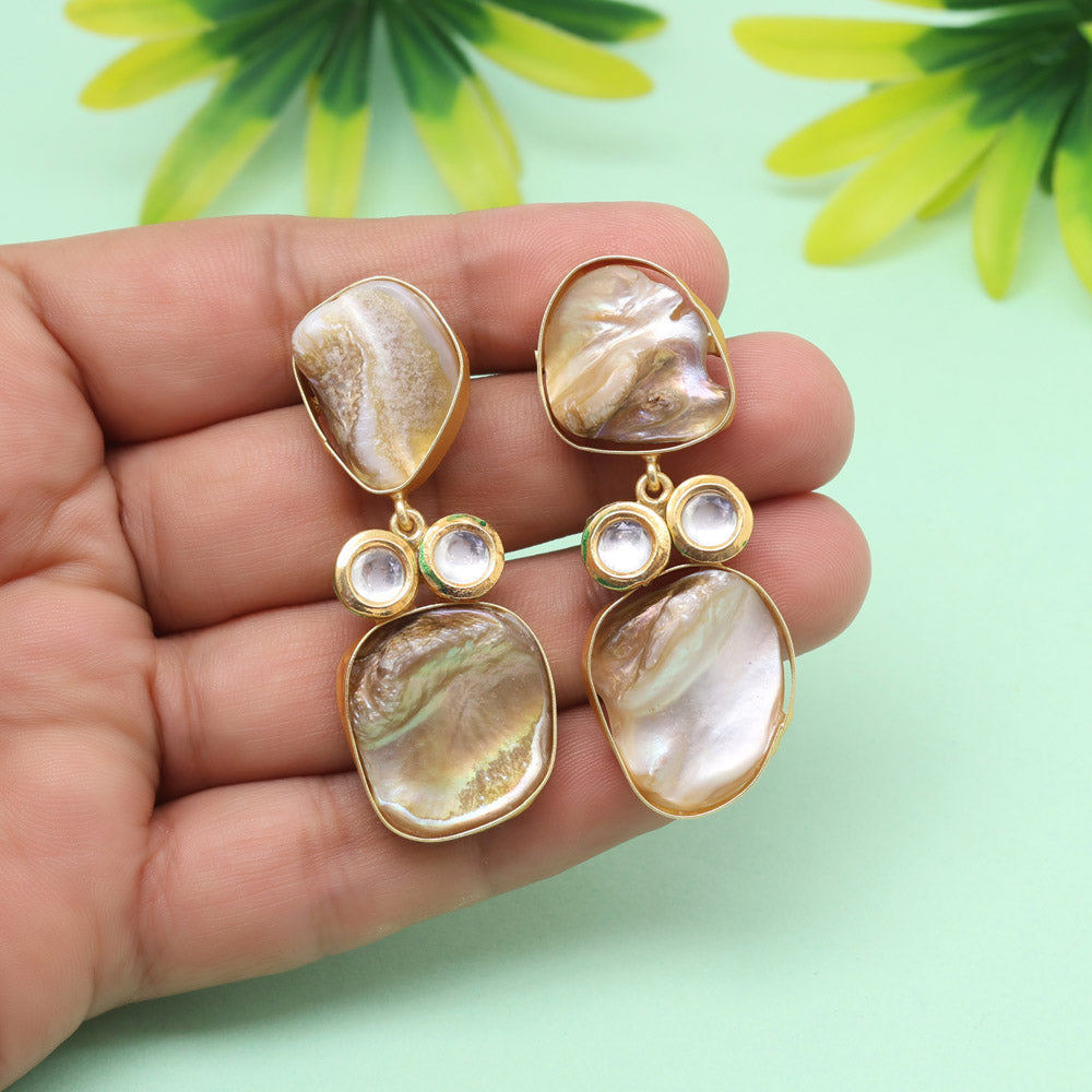 Silky White Color Amrapali Earrings Jewellery GetGlit