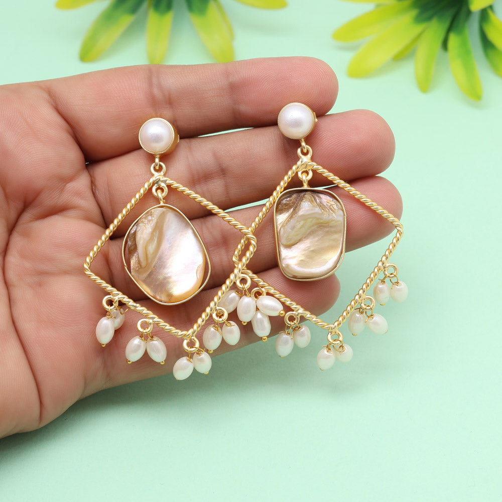 Bright White Color Amrapali Earrings Jewellery GetGlit