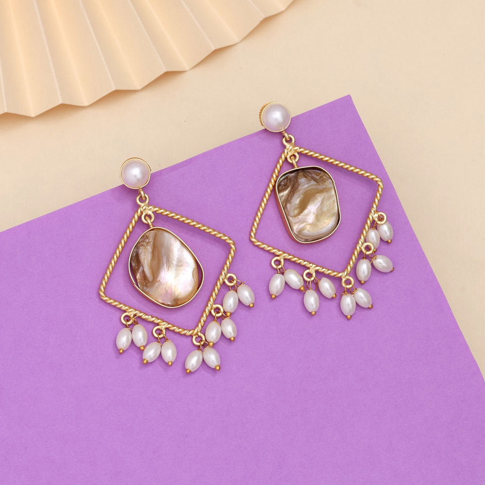 Bright White Color Amrapali Earrings Jewellery GetGlit