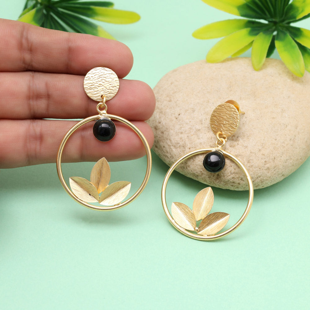 Jet Black Color Amrapali Earrings Jewellery GetGlit