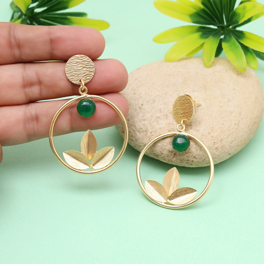 Forest Green Color Amrapali Earrings Jewellery GetGlit