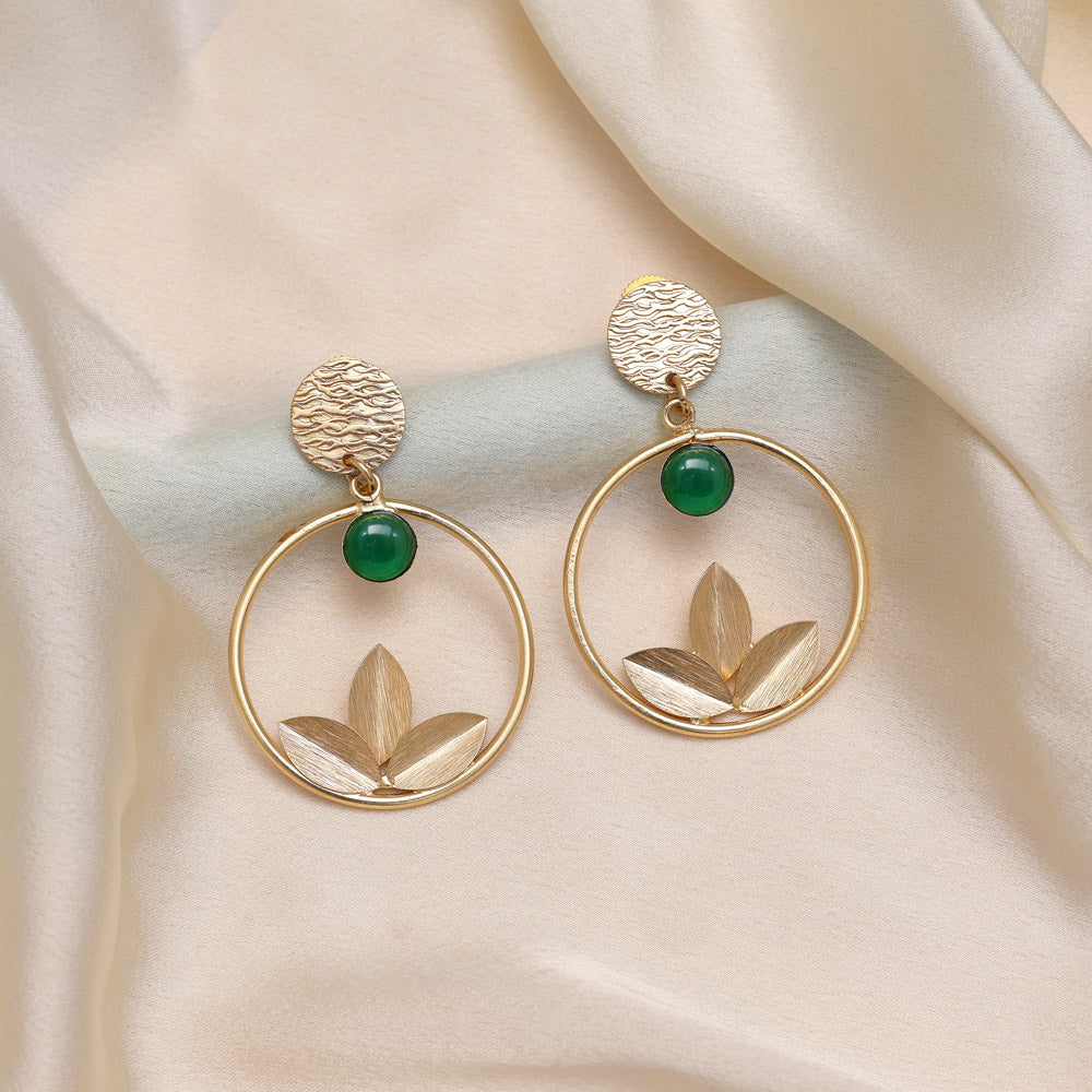 Forest Green Color Amrapali Earrings Jewellery GetGlit
