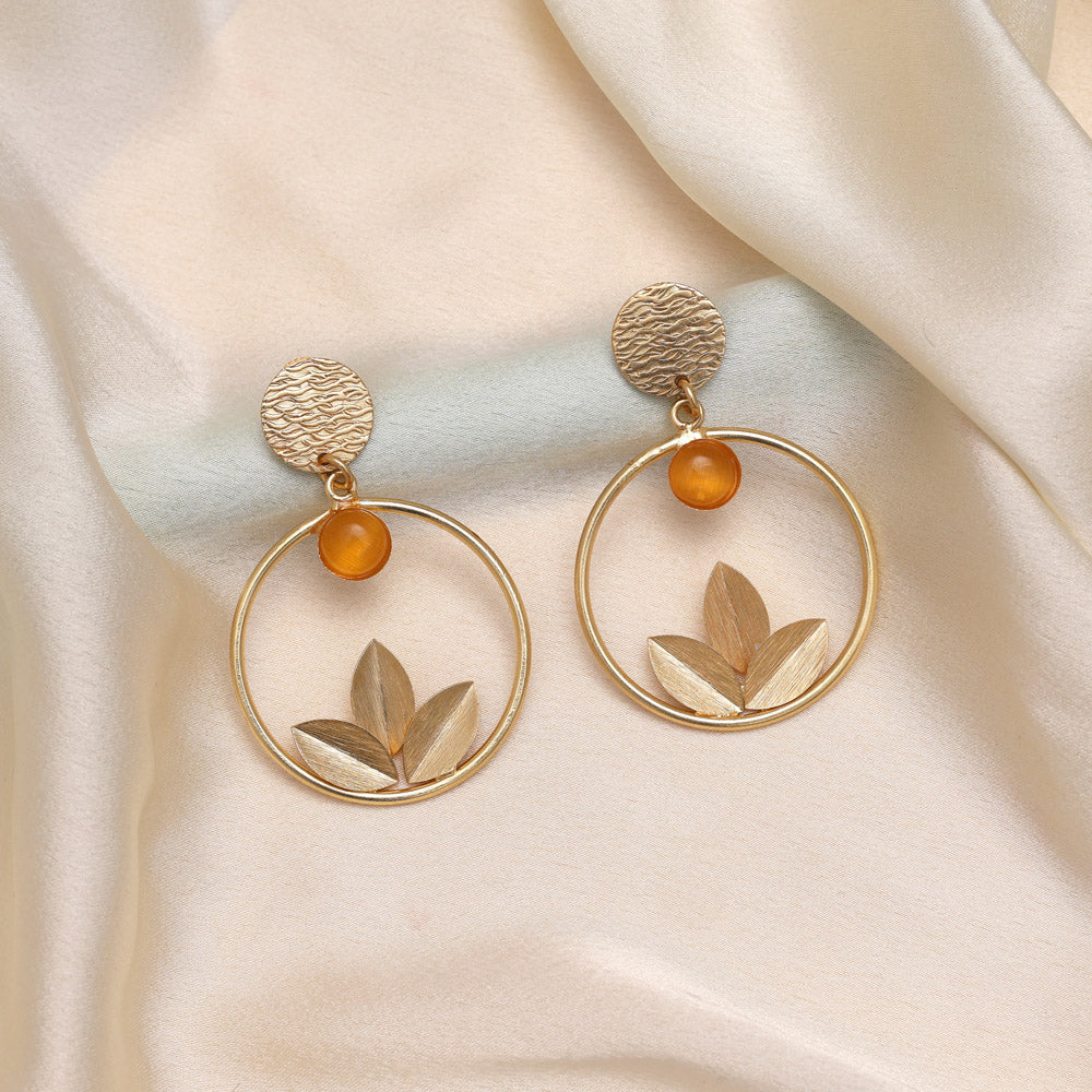 Sunlit Yellow Color Amrapali Earrings Jewellery GetGlit