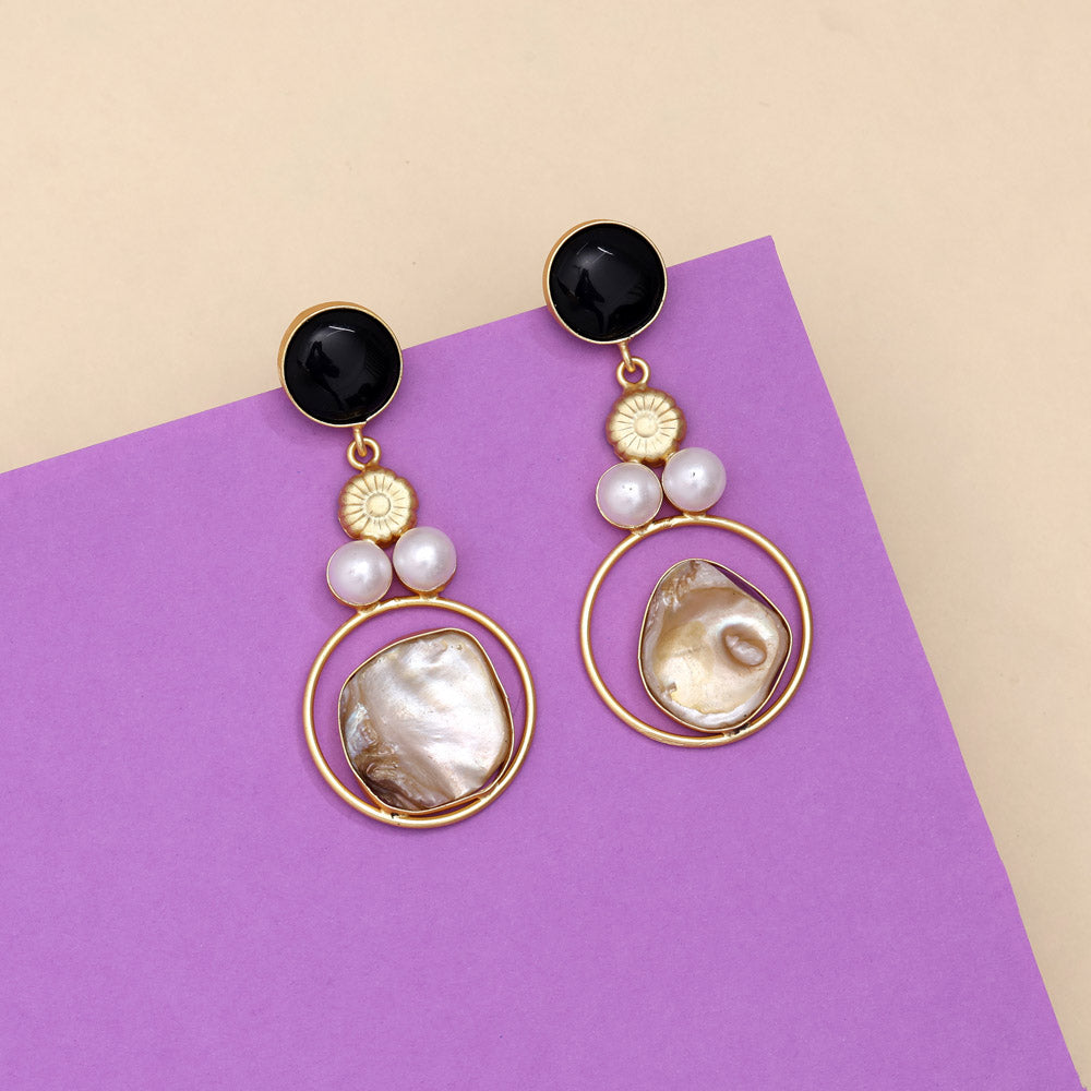 Matte Black Color Amrapali Earrings Jewellery GetGlit
