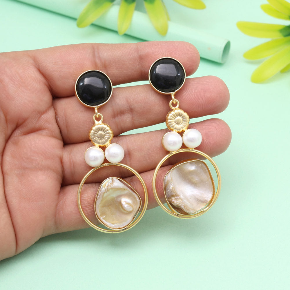 Matte Black Color Amrapali Earrings Jewellery GetGlit