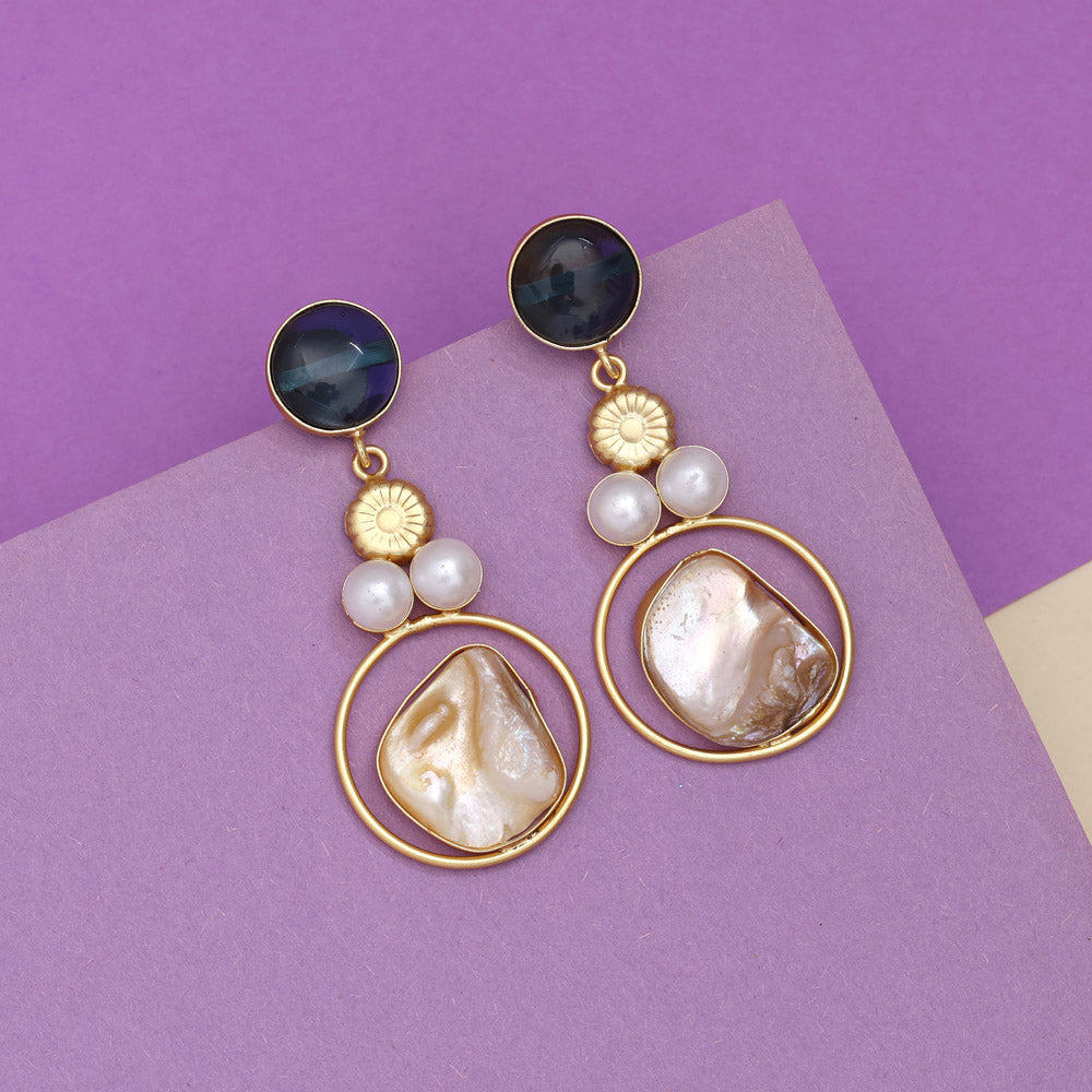 River Blue Color Amrapali Earrings Jewellery GetGlit