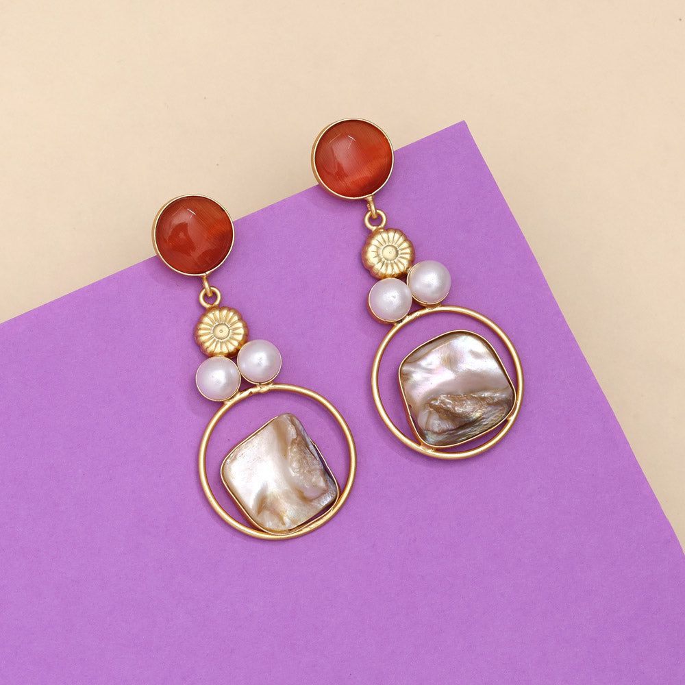 Coffee Brown Color Amrapali Earrings Jewellery GetGlit