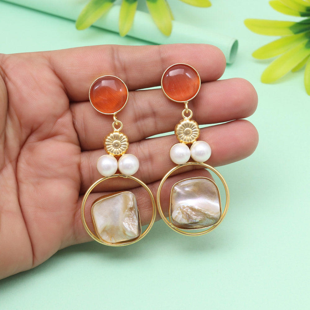 Coffee Brown Color Amrapali Earrings Jewellery GetGlit