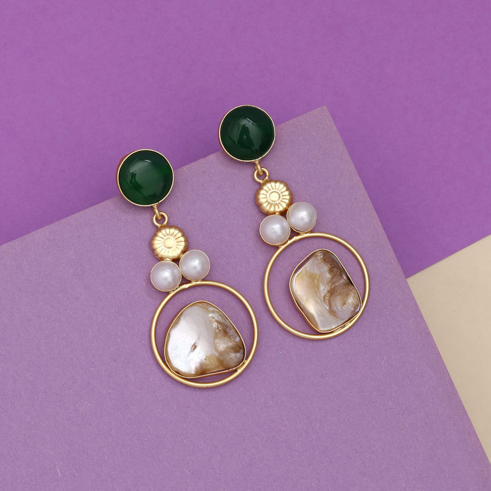 Garden Green Color Amrapali Earrings Jewellery GetGlit