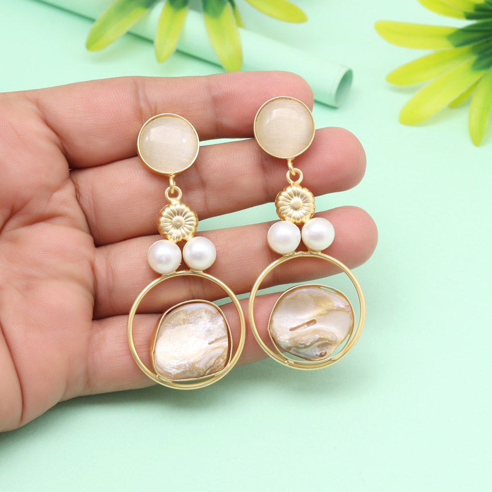 Ivory White Color Amrapali Earrings Jewellery GetGlit