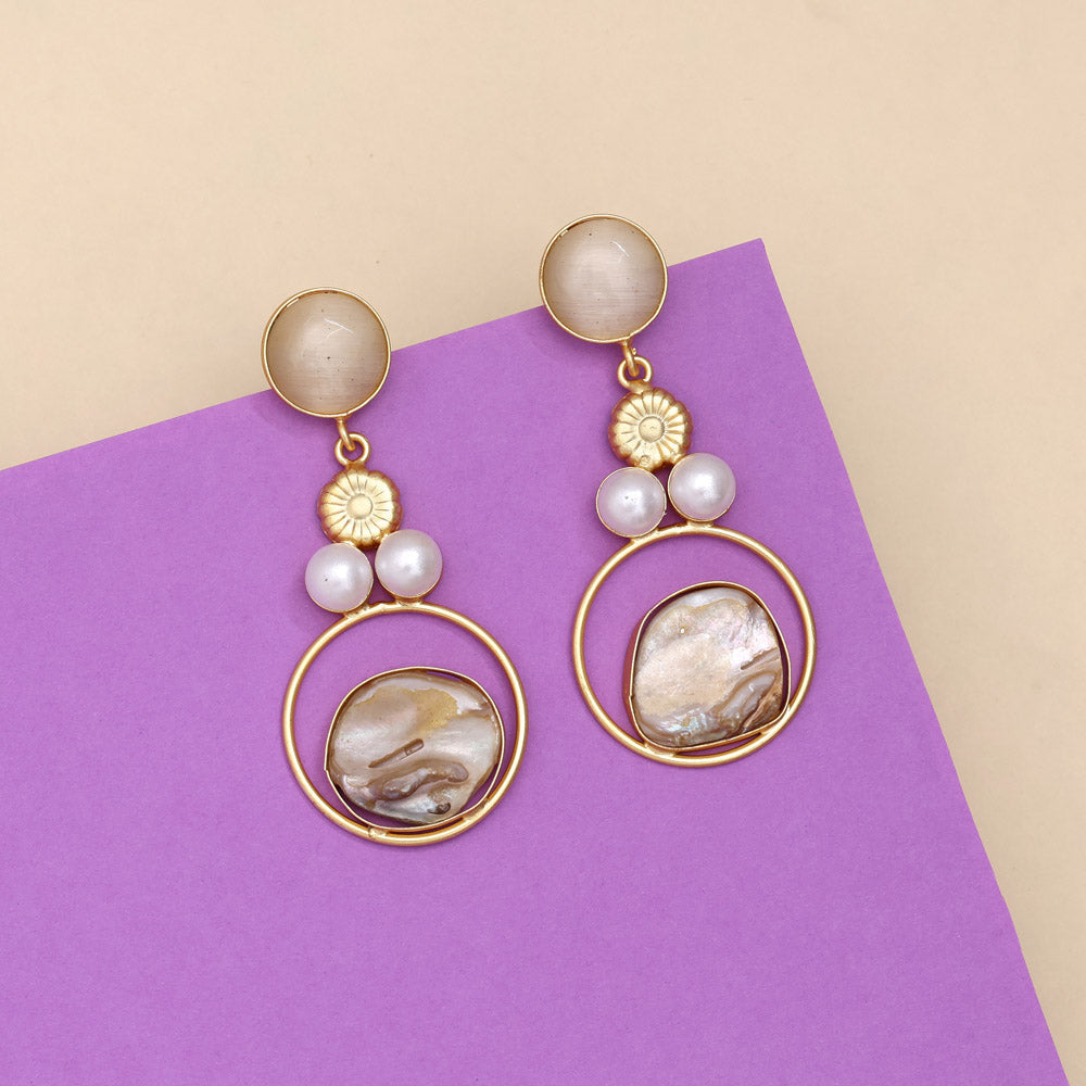 Ivory White Color Amrapali Earrings Jewellery GetGlit