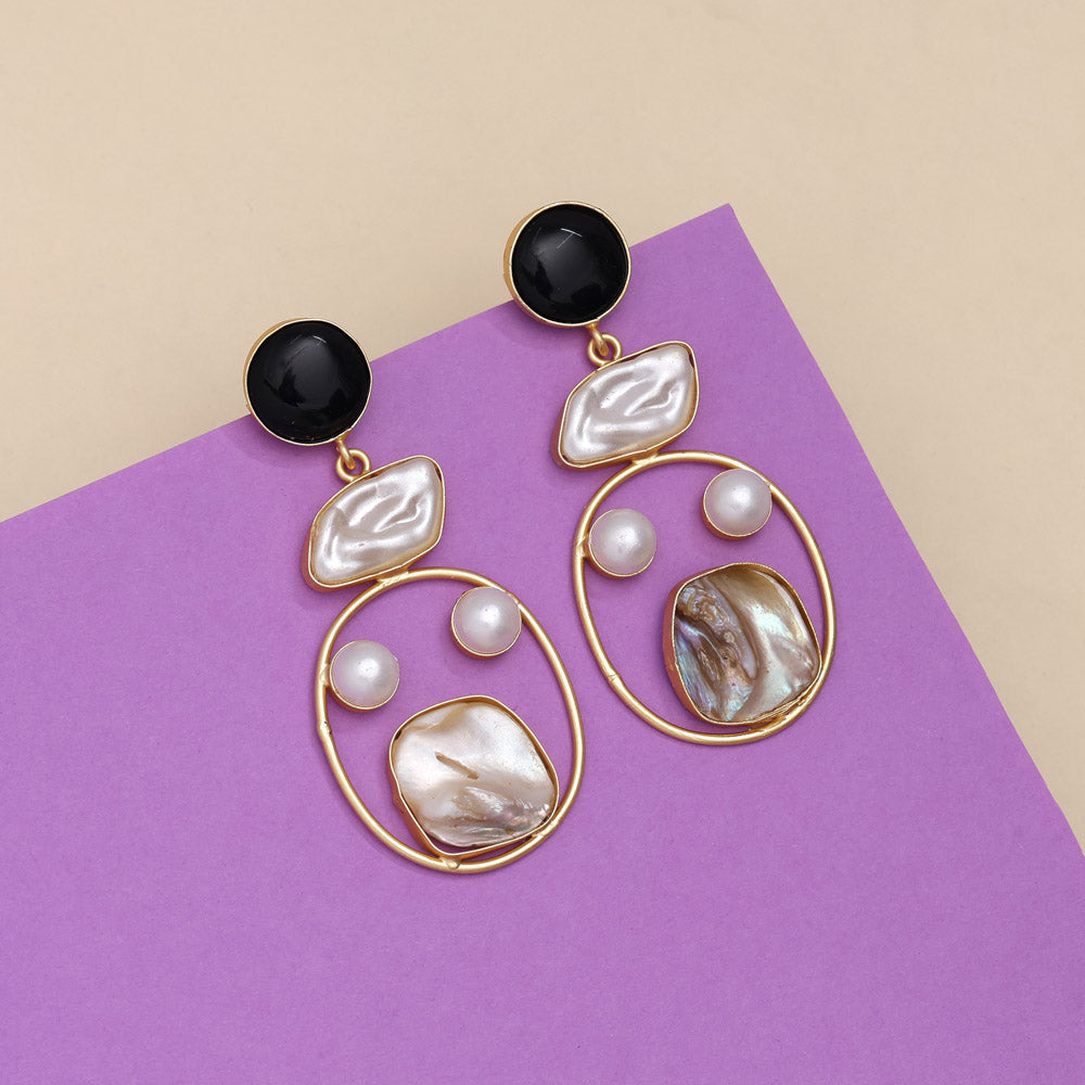 Shadow Black Color Amrapali Earrings Jewellery GetGlit