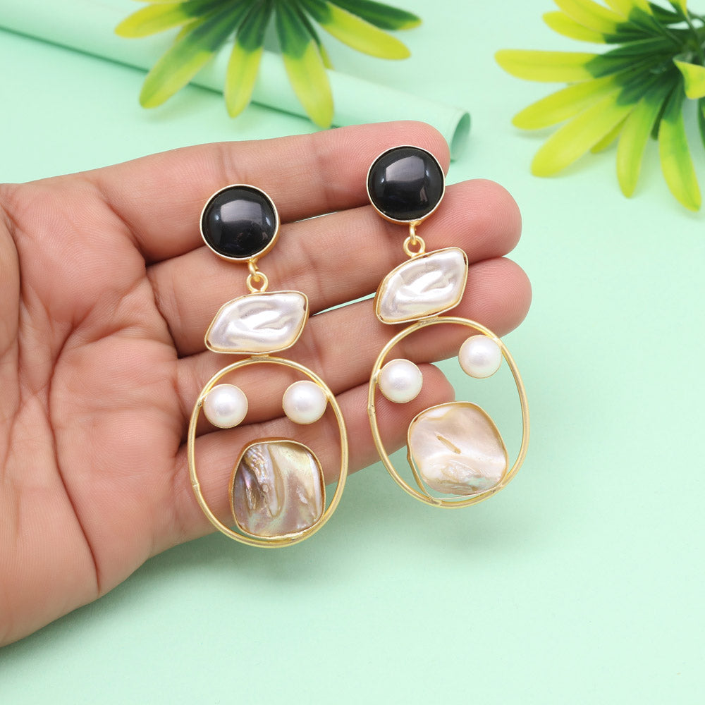 Shadow Black Color Amrapali Earrings Jewellery GetGlit