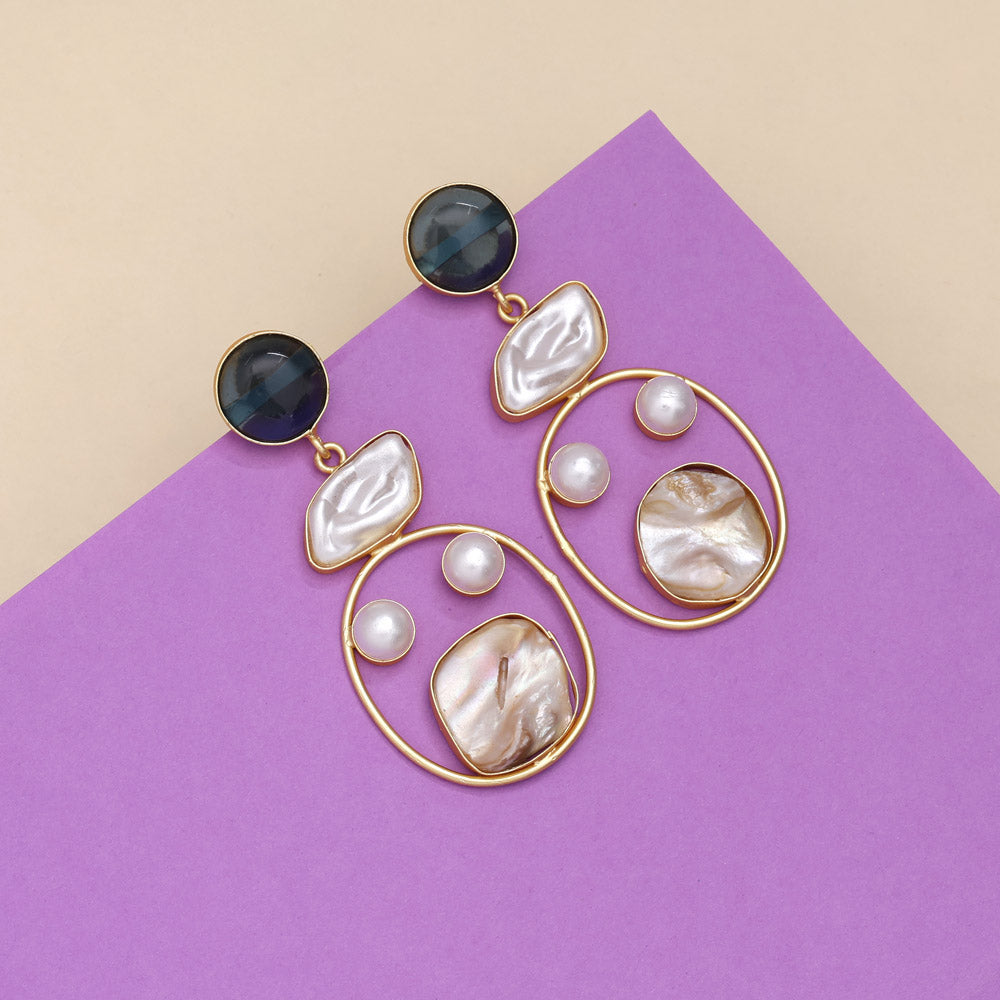 Cobalt Blue Color Amrapali Earrings Jewellery GetGlit