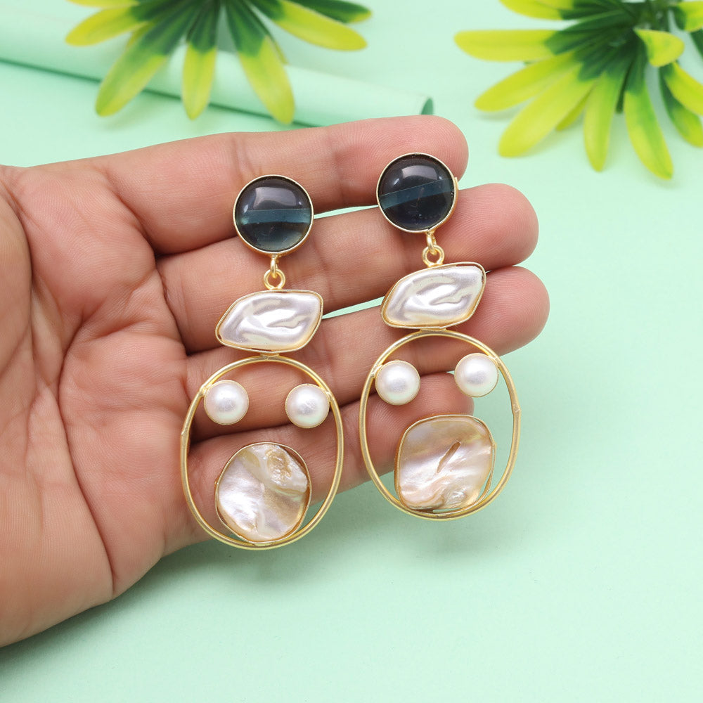 Cobalt Blue Color Amrapali Earrings Jewellery GetGlit