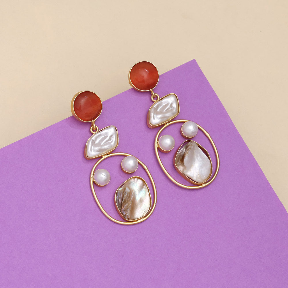 Earth Brown Color Amrapali Earrings Jewellery GetGlit