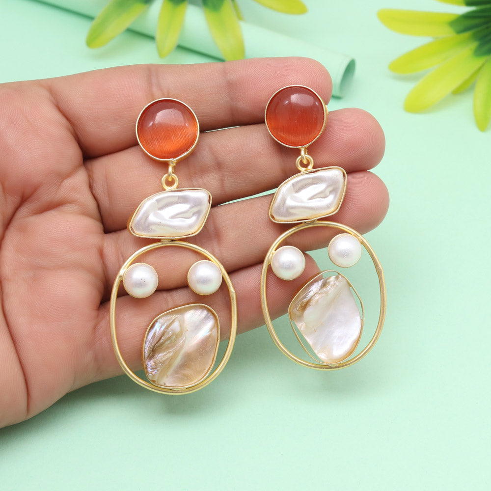 Earth Brown Color Amrapali Earrings Jewellery GetGlit