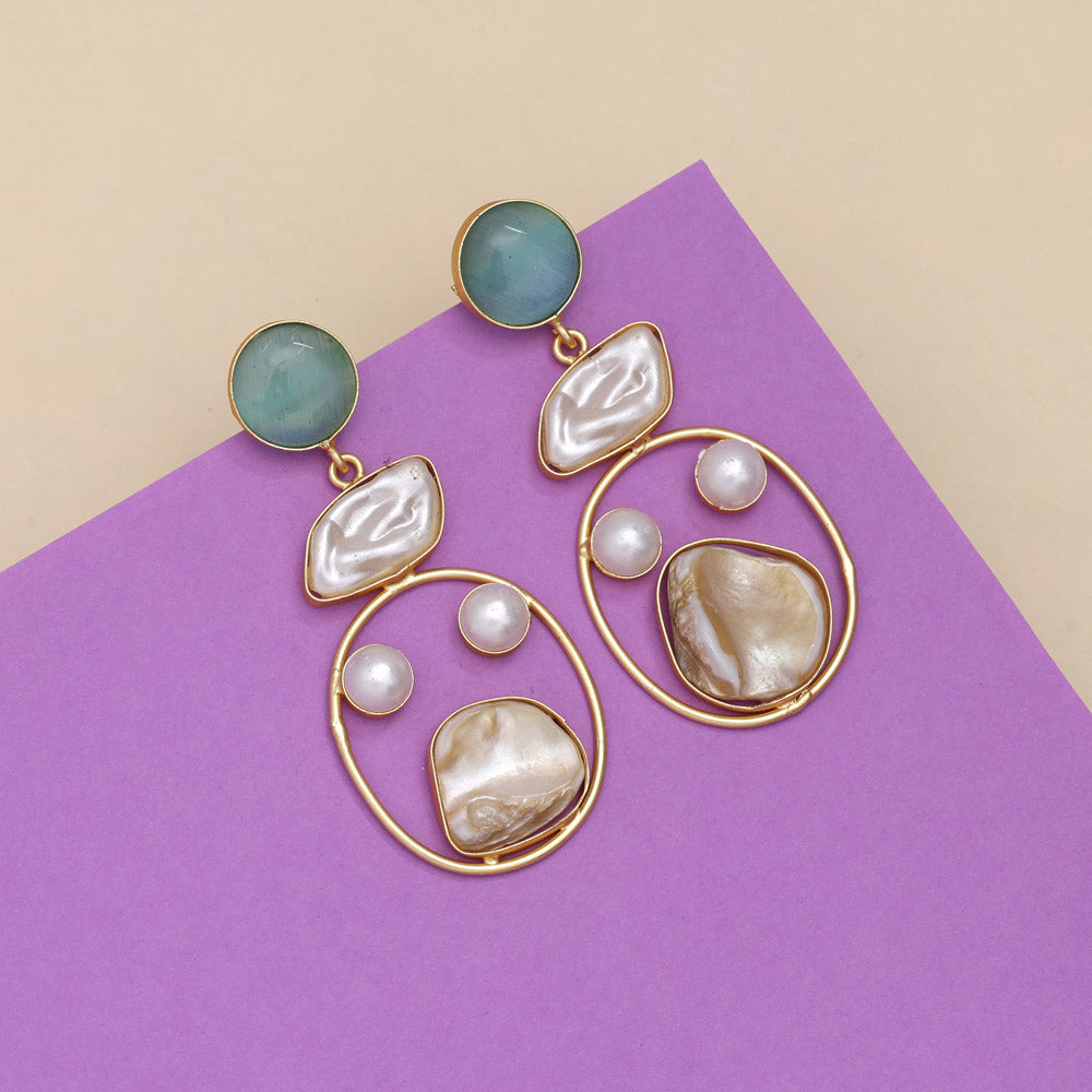 Airy Sky Blue Color Amrapali Earrings Jewellery GetGlit