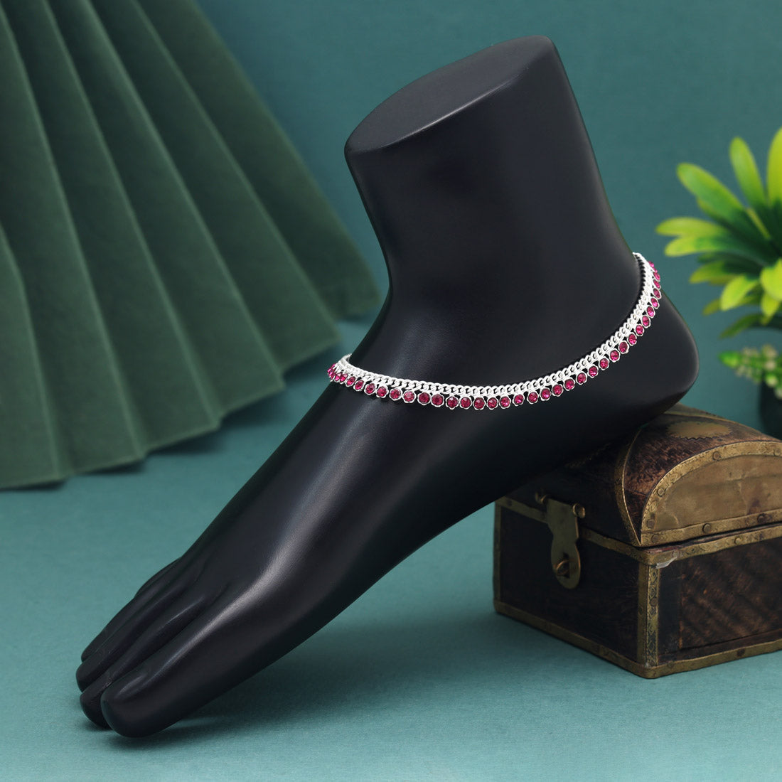 Rani Color Anklets (ANK1140RNI) Jewellery GetGlit