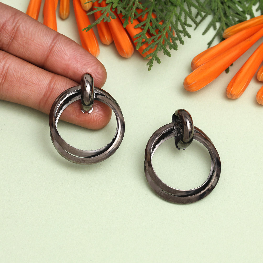 Black Color Fashion Earrings (ANTE1727BLK) Jewellery GetGlit