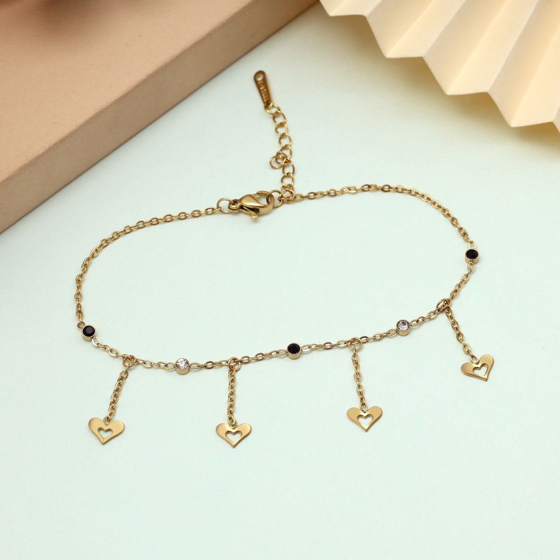 Timeless Gold Color Stainless Steel 18k Gold Plated Demi Fine Bracelet Jewellery GetGlit