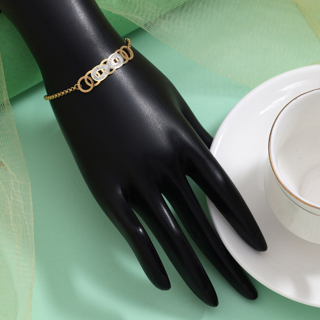 Royal Gold Color Stainless Steel 18k Gold Plated Demi Fine Bracelet Jewellery GetGlit