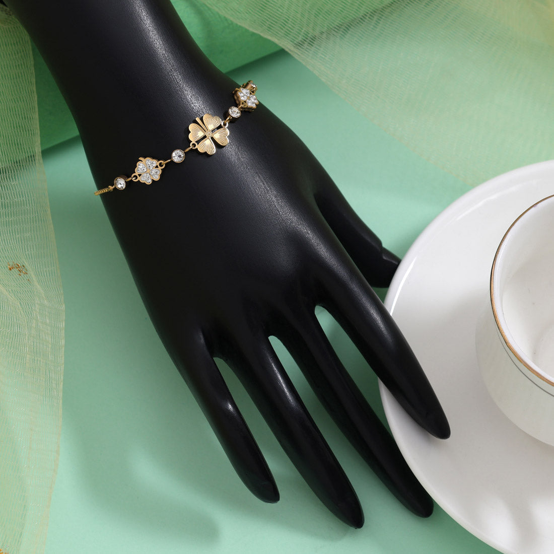 Radiance Gold Color Stainless Steel 18k Gold Plated Demi Fine Bracelet Jewellery GetGlit