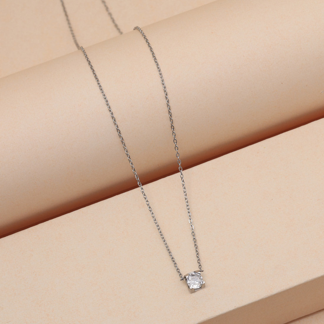 Silver Color Stainless Steel Silver Plated Demi Fine Pendant Jewellery GetGlit