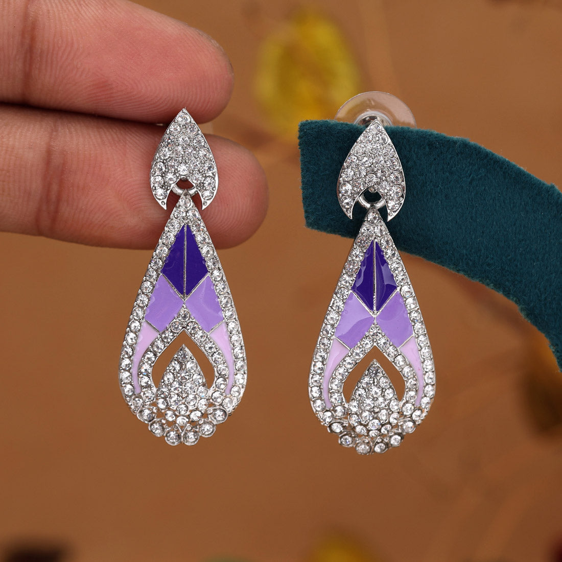 Assorted Color Meena Work 6 Pairs Of Fashion Earrings (FE101CMB) Jewellery GetGlit