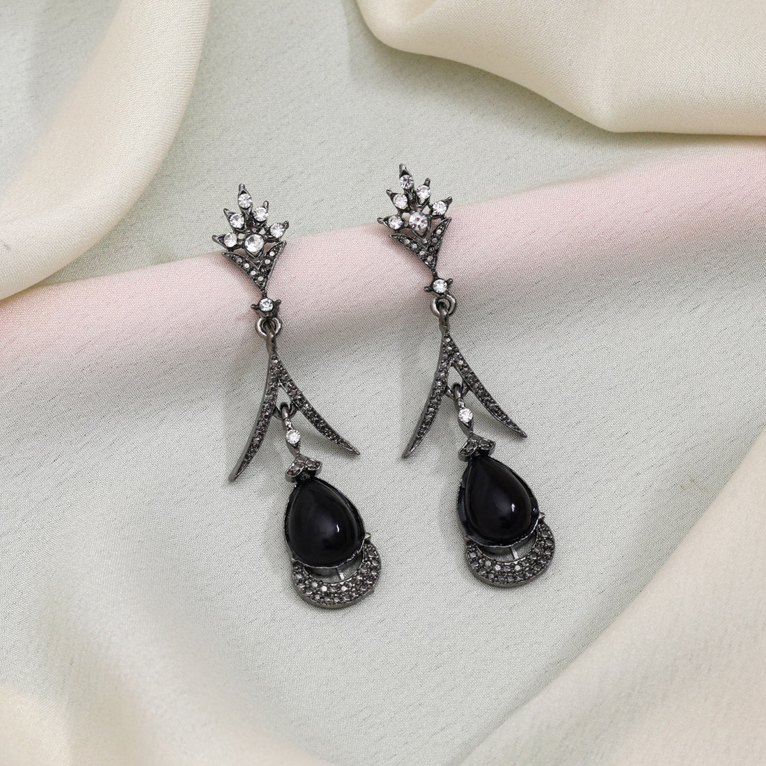 Black Color Fashion Earrings Designed For Classic Sophistication And Grace Jewellery GetGlit