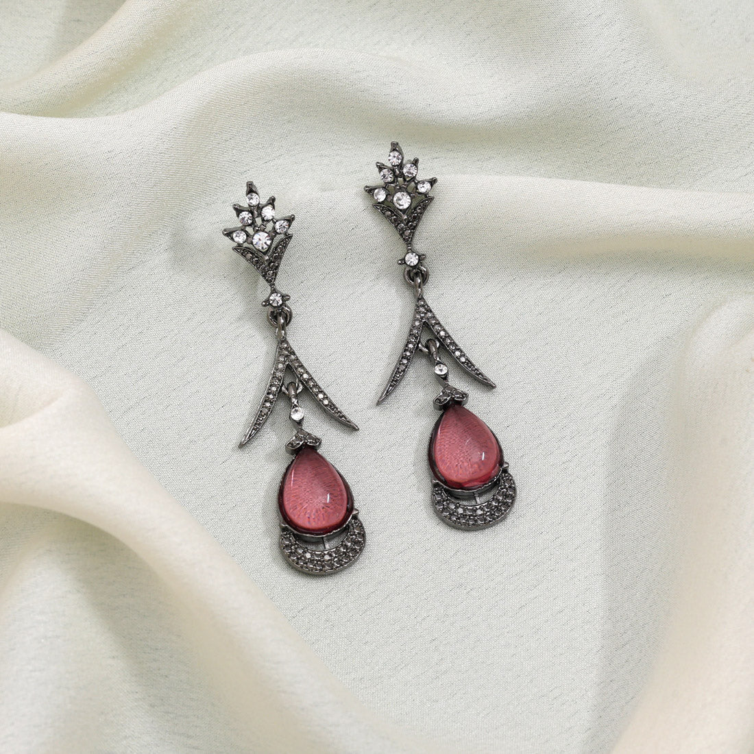 Pink Color Fashion Earrings Featuring Delicate Charm And Feminine Style Jewellery GetGlit