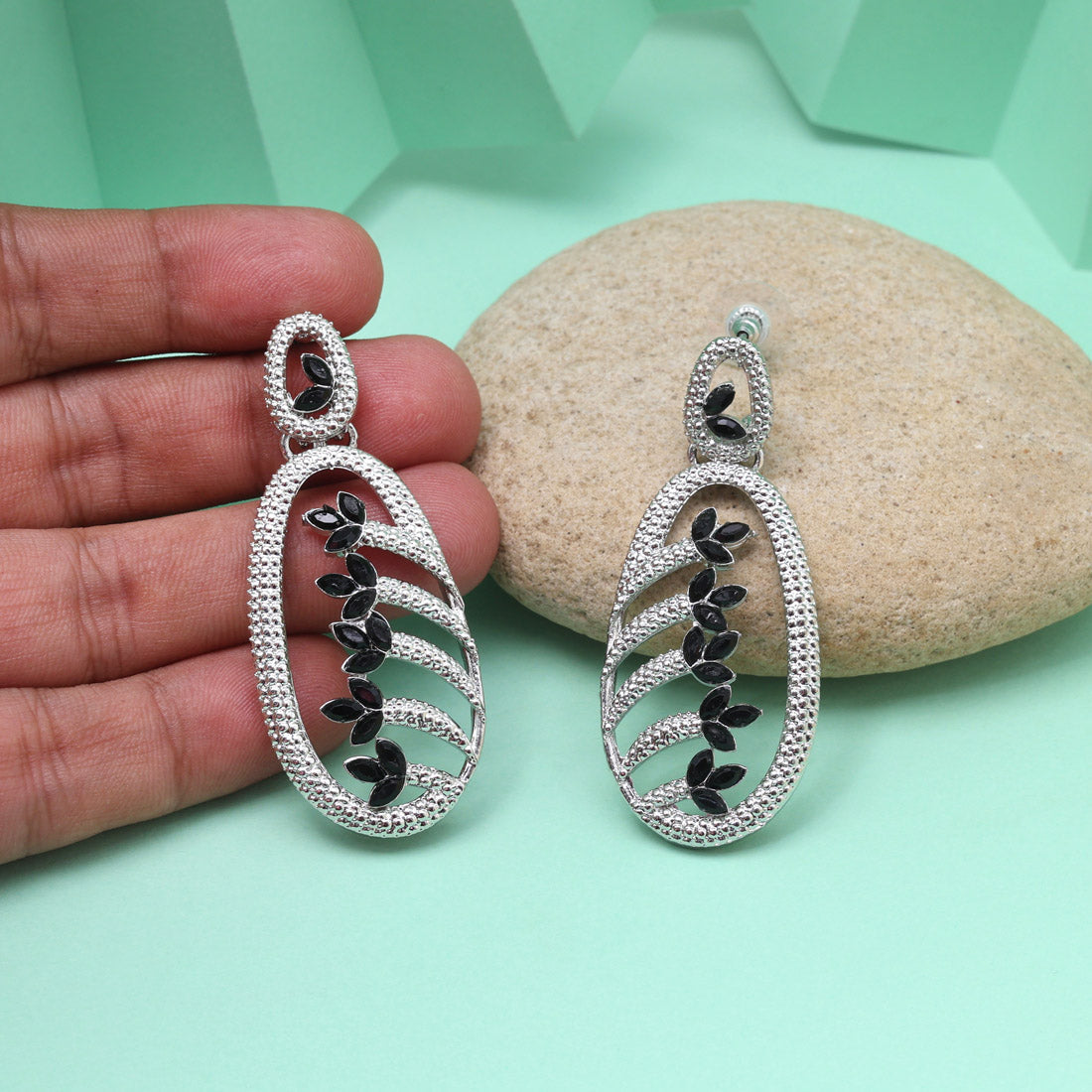 Black Color Fashion Earrings For Confident Looks And Daily Elegance Jewellery GetGlit