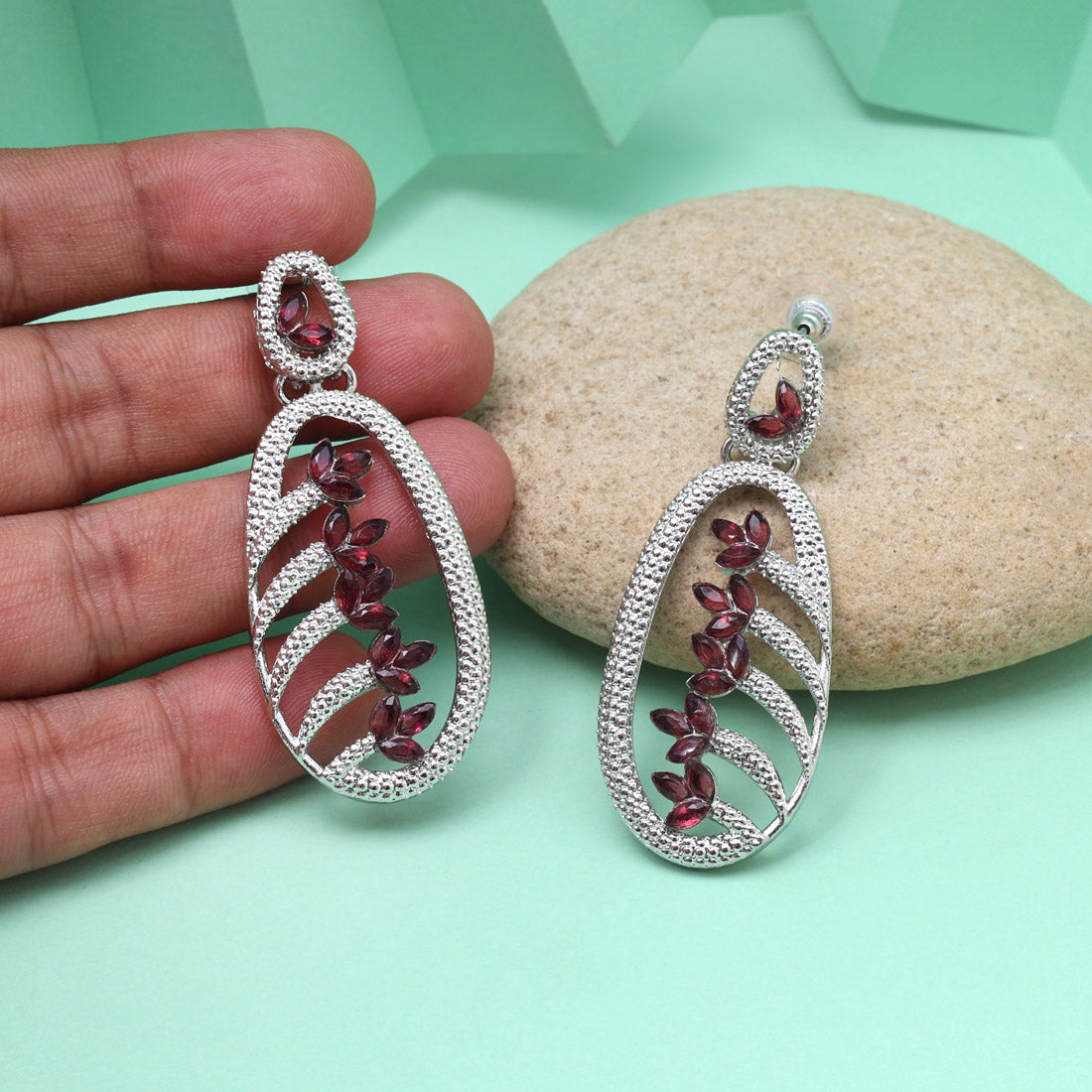 Magenta Color Fashion Earrings That Embody Luxury And Artistic Expression Jewellery GetGlit