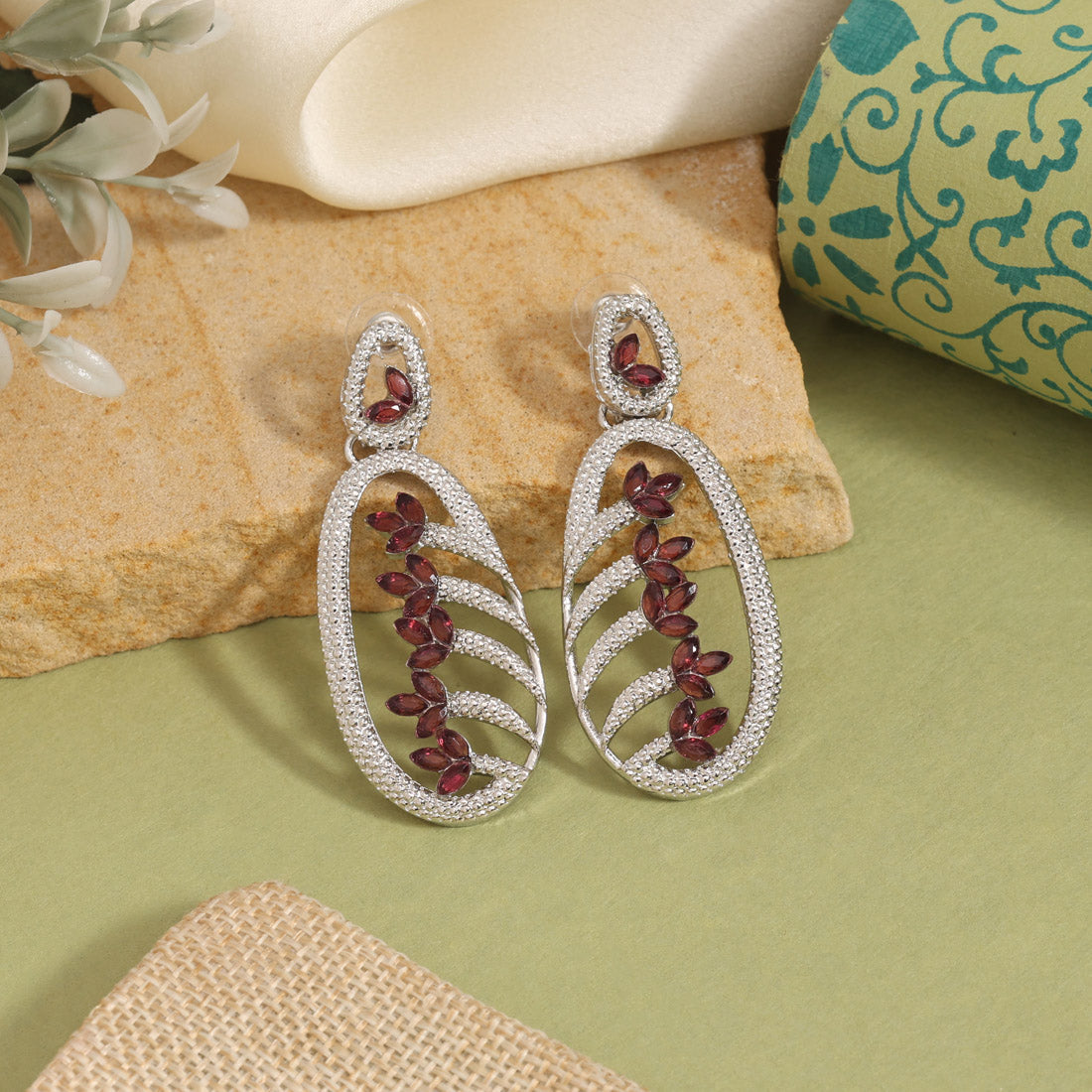 Magenta Color Fashion Earrings That Embody Luxury And Artistic Expression Jewellery GetGlit