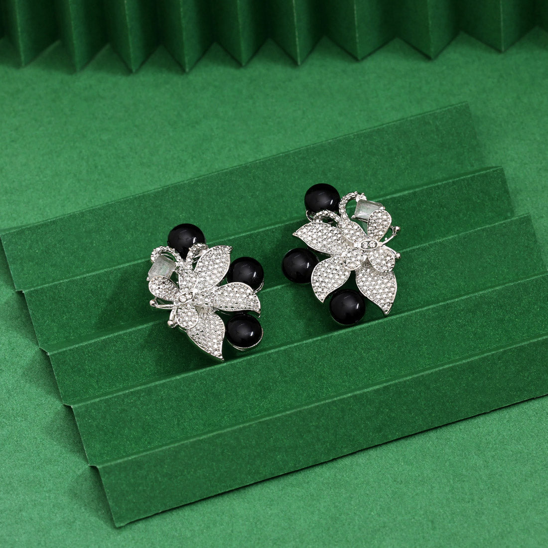 Black Color Fashion Earrings With Minimalist Design For Daily Wear Jewellery GetGlit