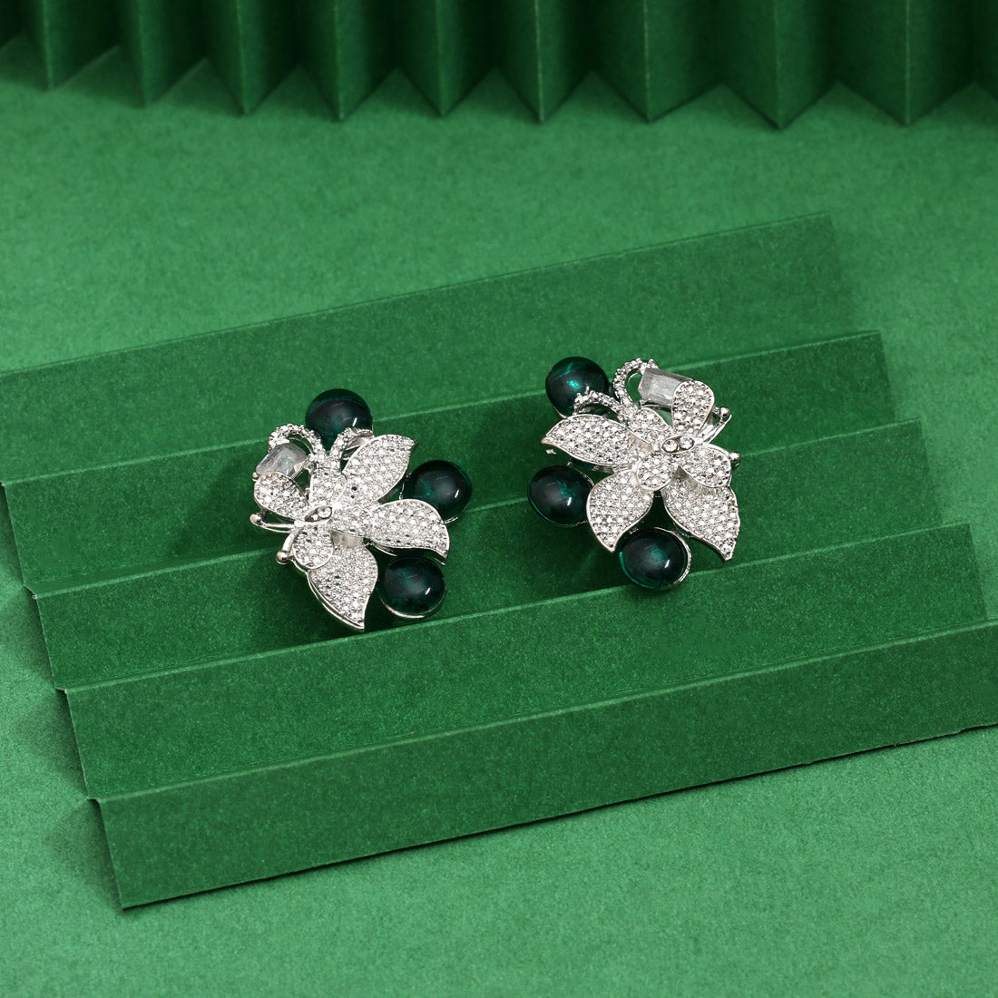 Green Color Fashion Earrings That Add Color To Monochrome Outfits Jewellery GetGlit