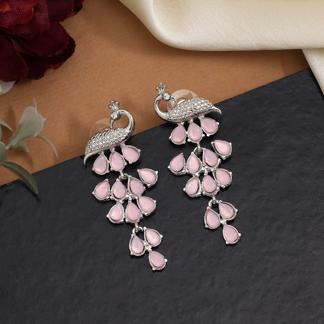 Pink Color Fashion Earrings Offering A Playful And Delicate Style Statement Jewellery GetGlit